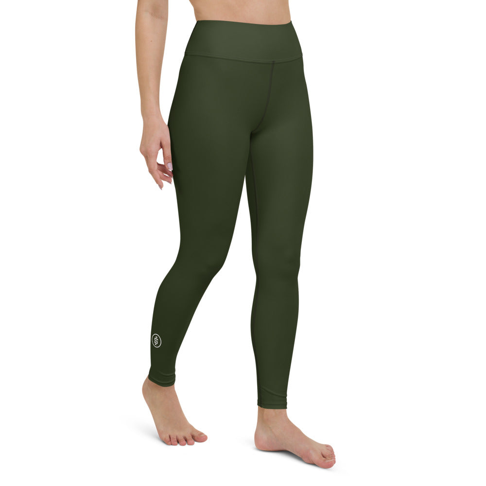 dark olive yoga leggings